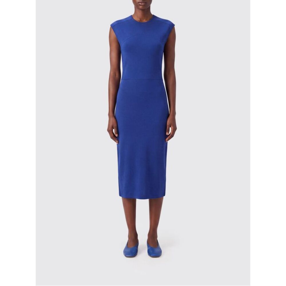 Jil Sander Women Sleeveless Cut-Out Midi Sheath Jil Sander Dress In Viscose